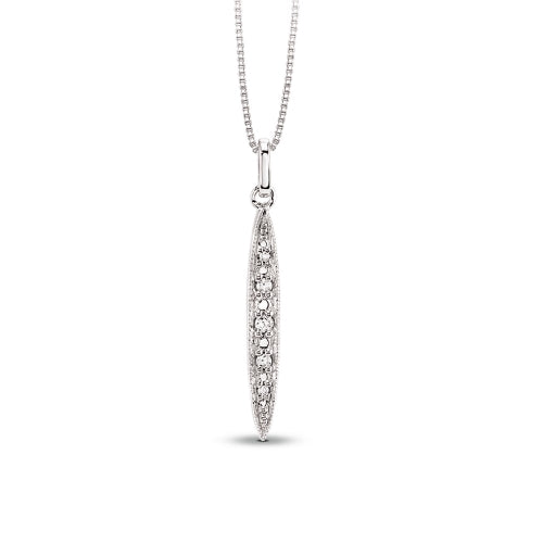 Silver Diamond Spear Pendant