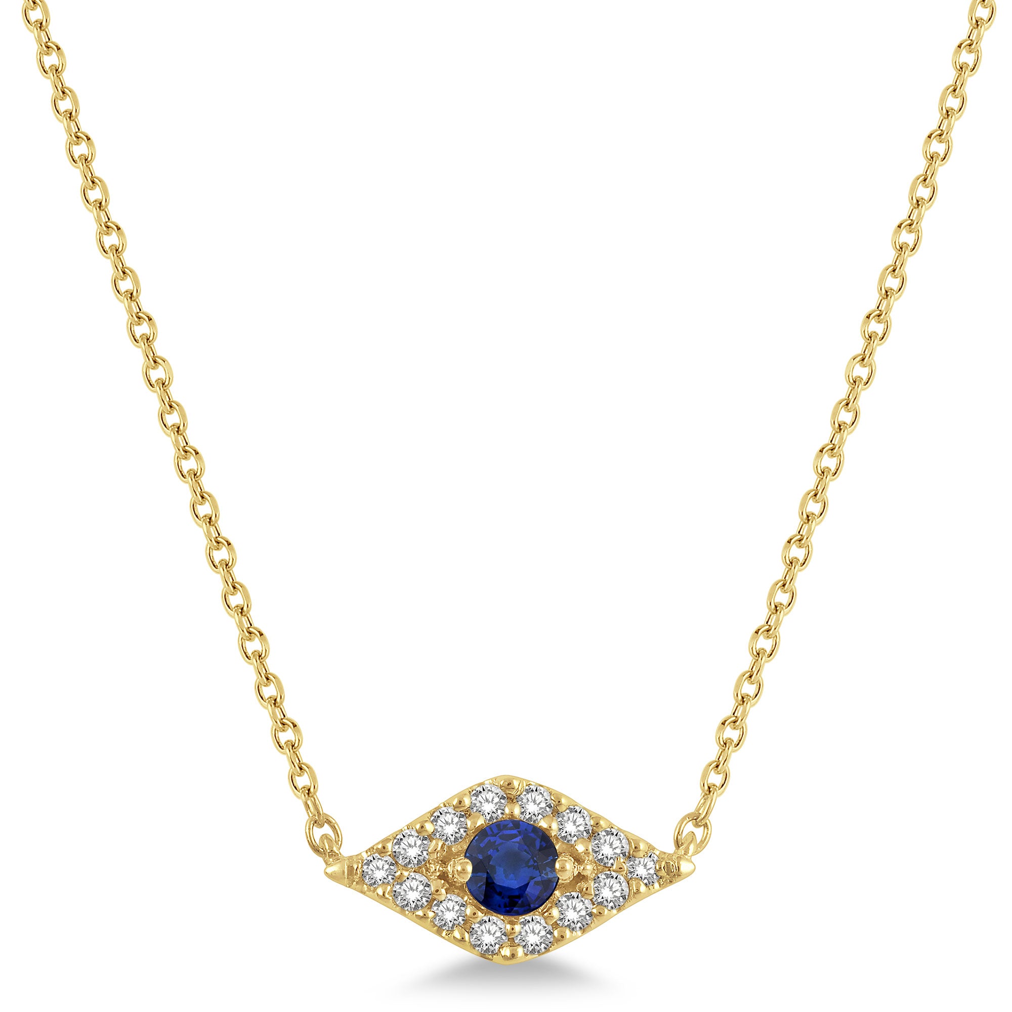 Sapphire Gaze Diamond Evil Eye Pendant