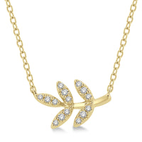 Diamond Olive Branch Pendant