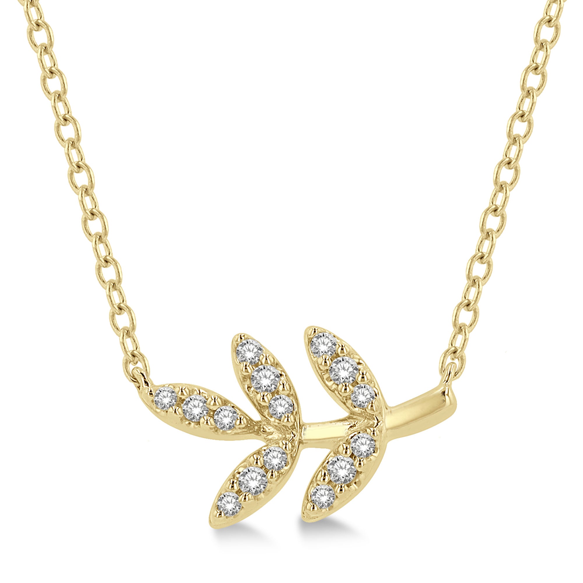 Diamond Olive Branch Pendant