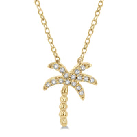 Island Spark Diamond Palm Tree Pendant