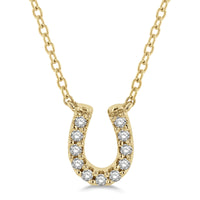 Lucky Arc Diamond Horseshoe Pendant