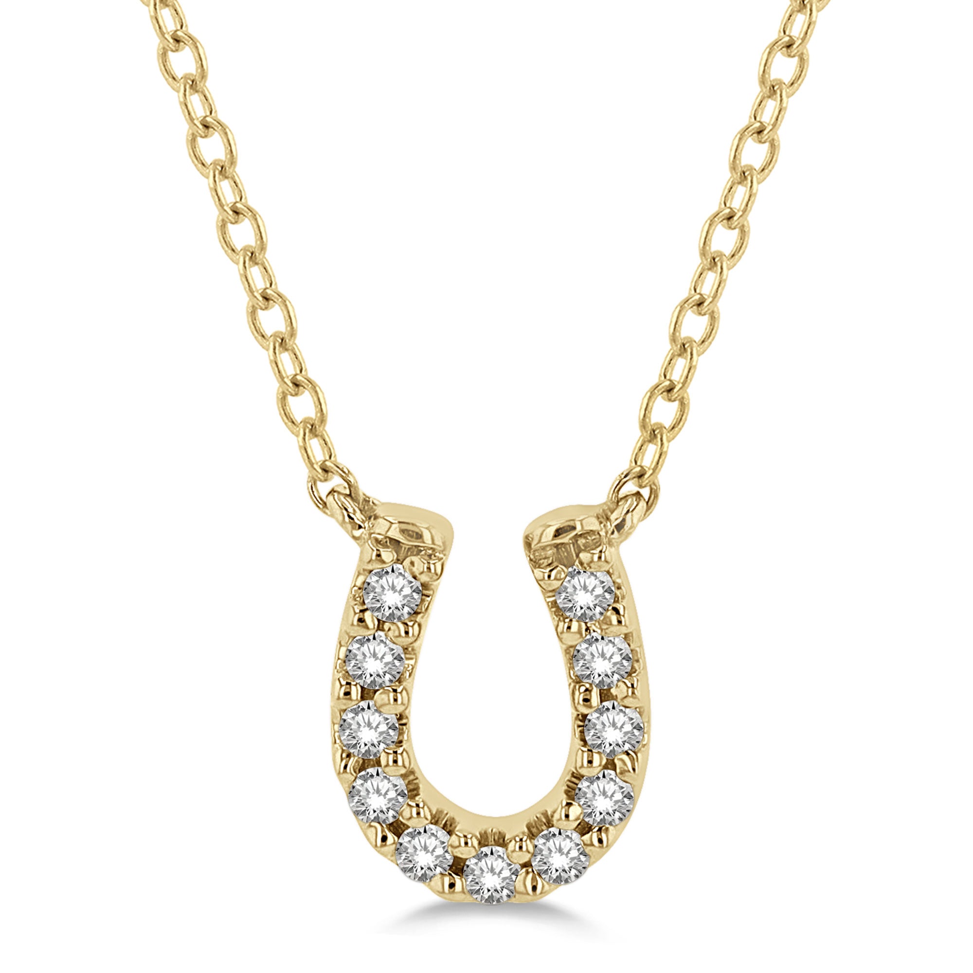 Lucky Arc Diamond Horseshoe Pendant