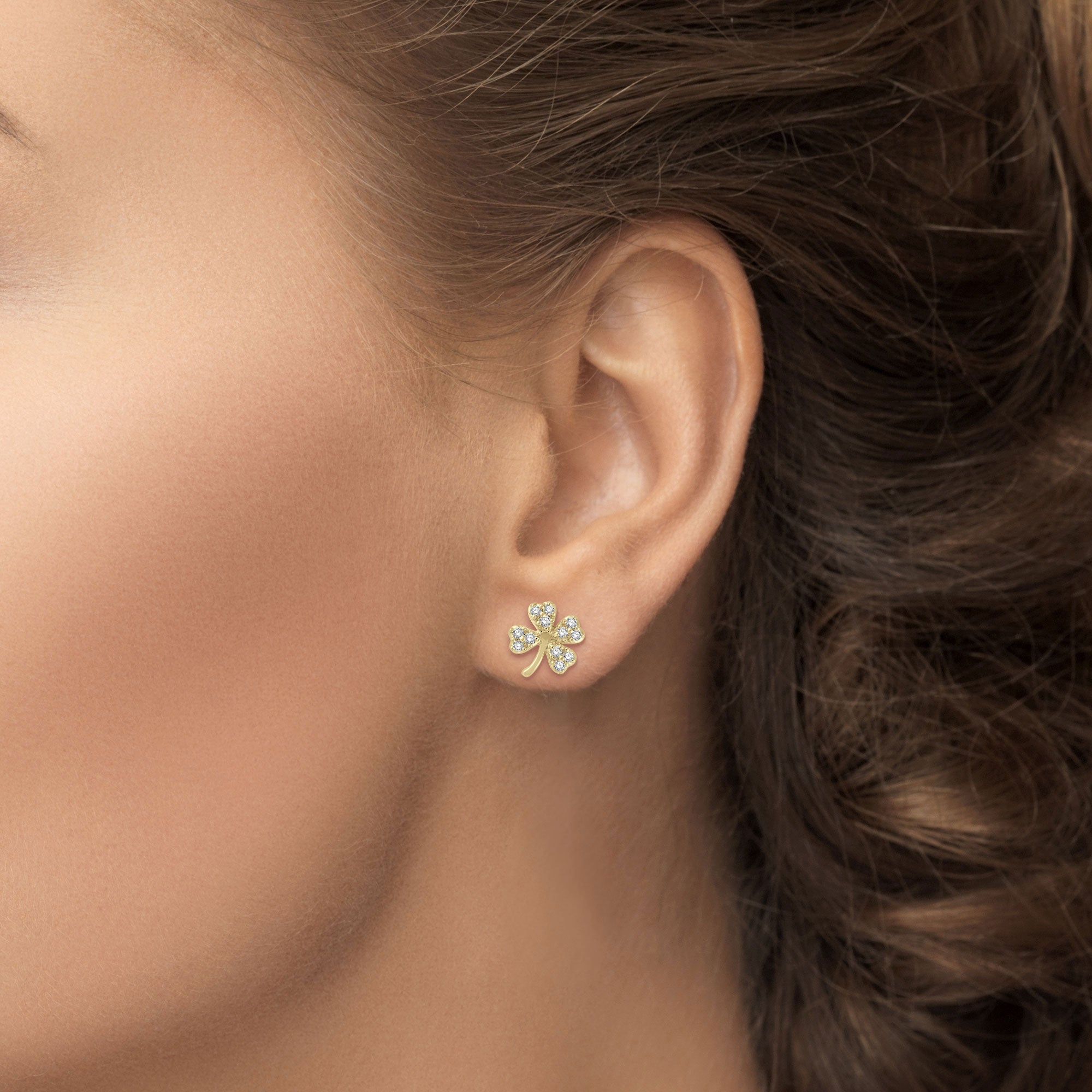Diamond Cloverlight Stud Earrings