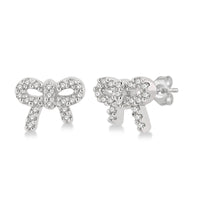 Tied in Light Diamond Stud Earrings