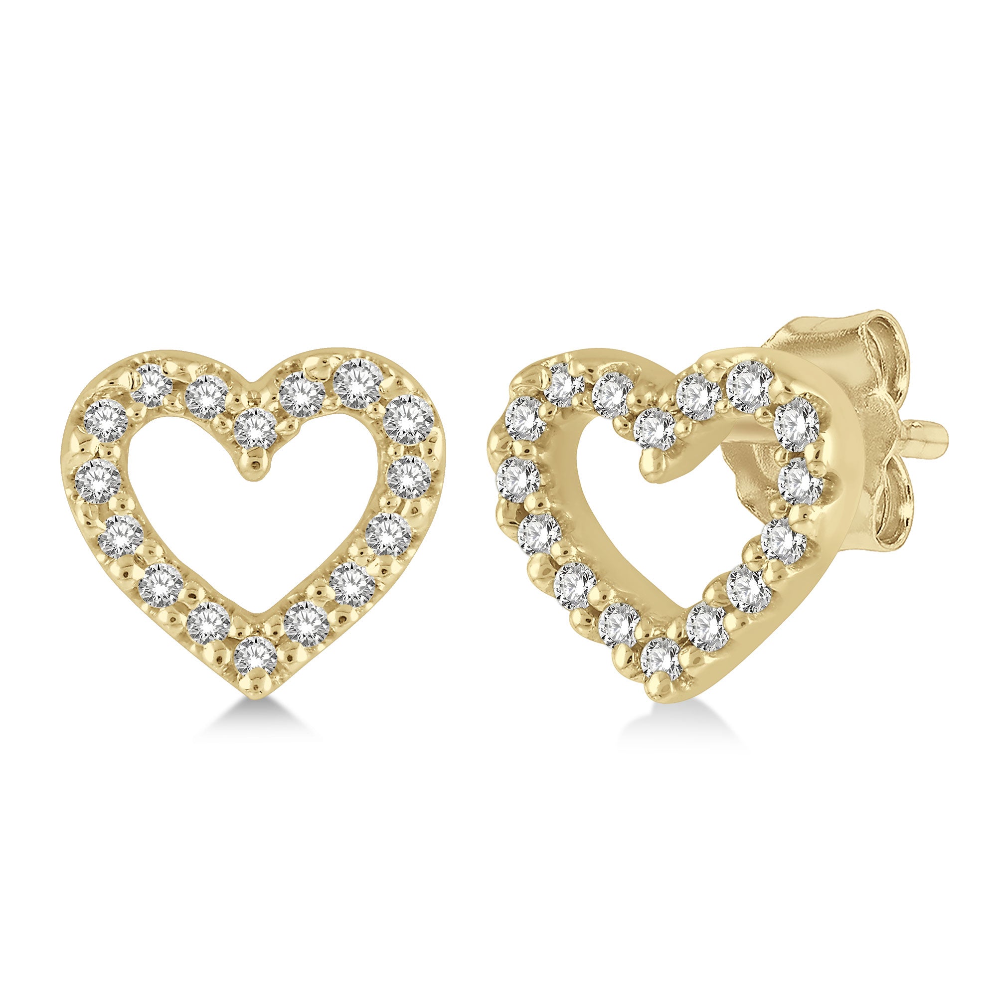 Pure Heart Diamond Stud Earrings