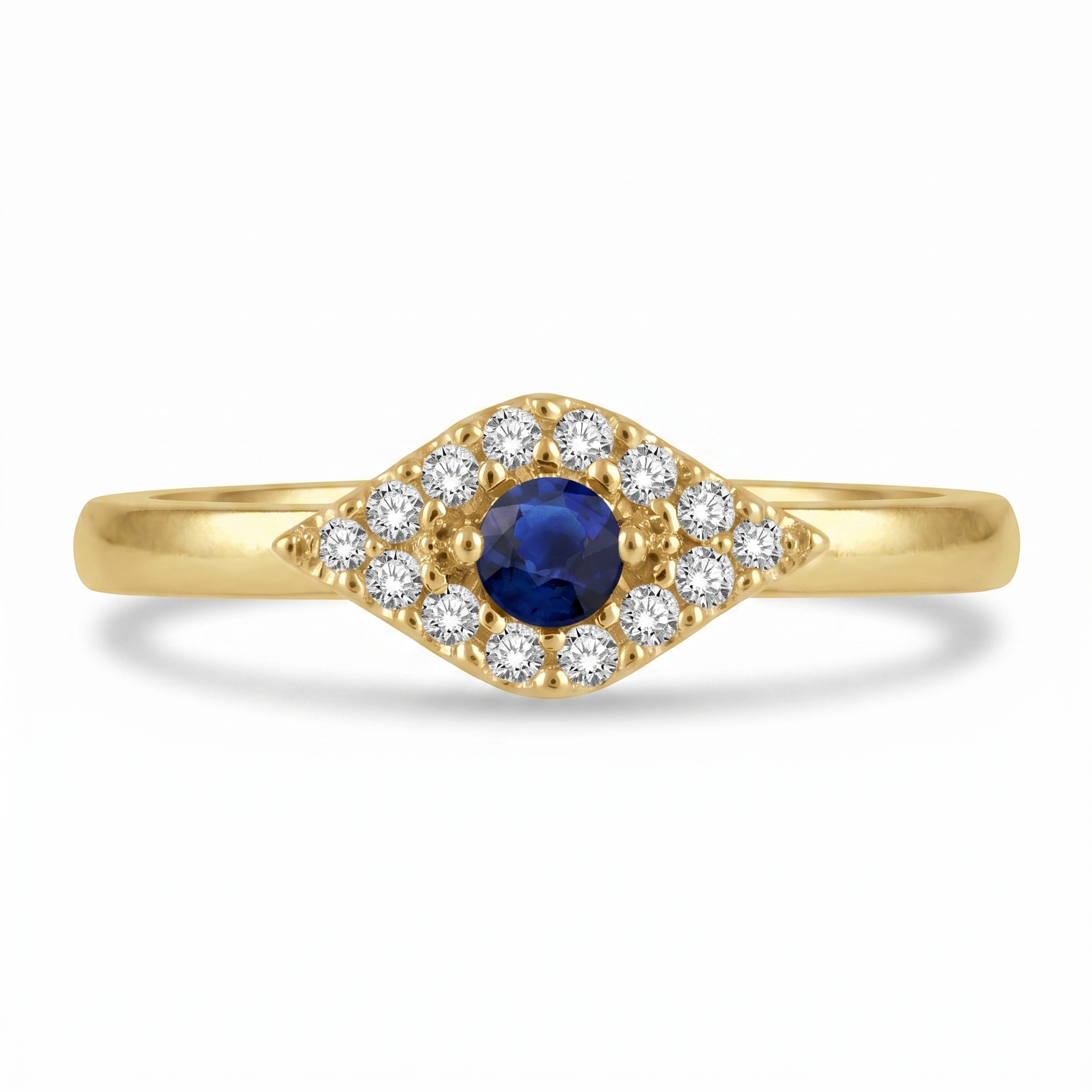 Sapphire Gaze Diamond Evil Eye Ring