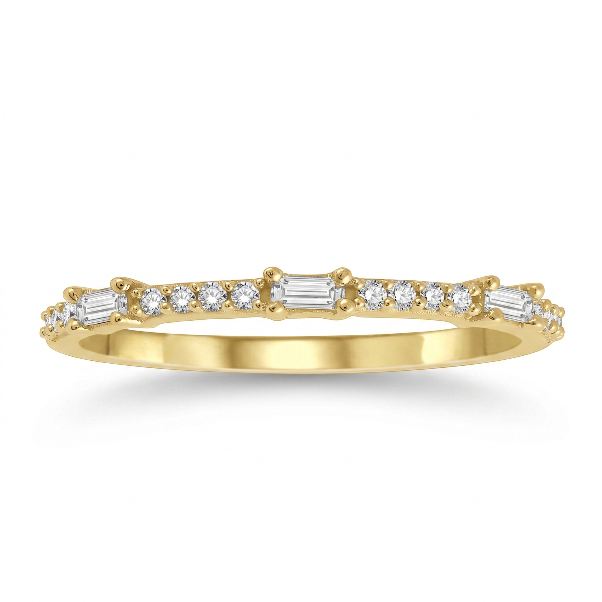 Baguette Rhythm Diamond Band