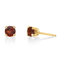Torchlight Garnet 4mm Stud Earrings
