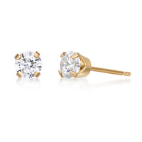 Genuine White Topaz Stud Earrings