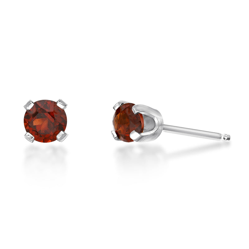 Torchlight Garnet 4mm Stud Earrings