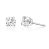 Genuine White Topaz Stud Earrings