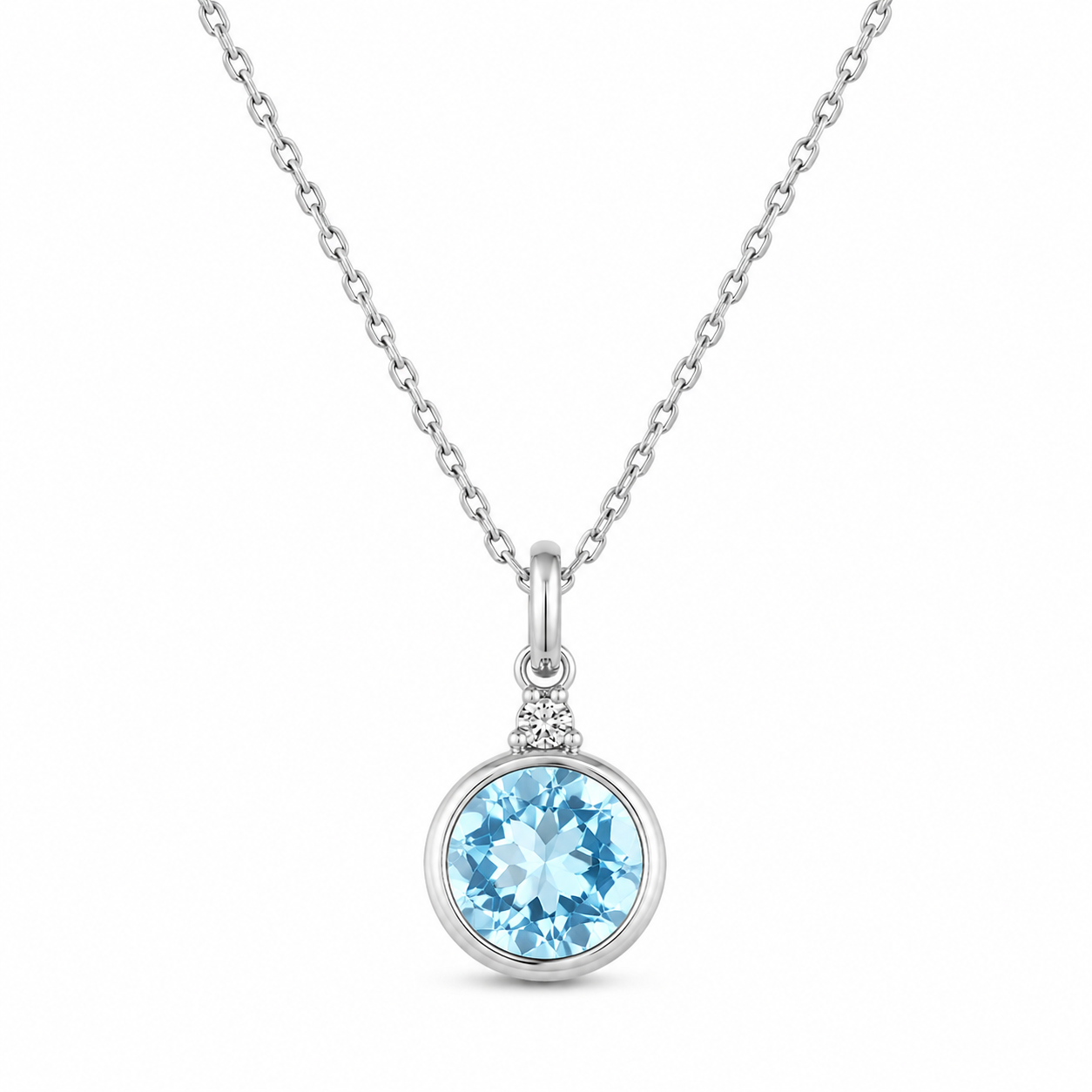 Blue Topaz Drop Pendant