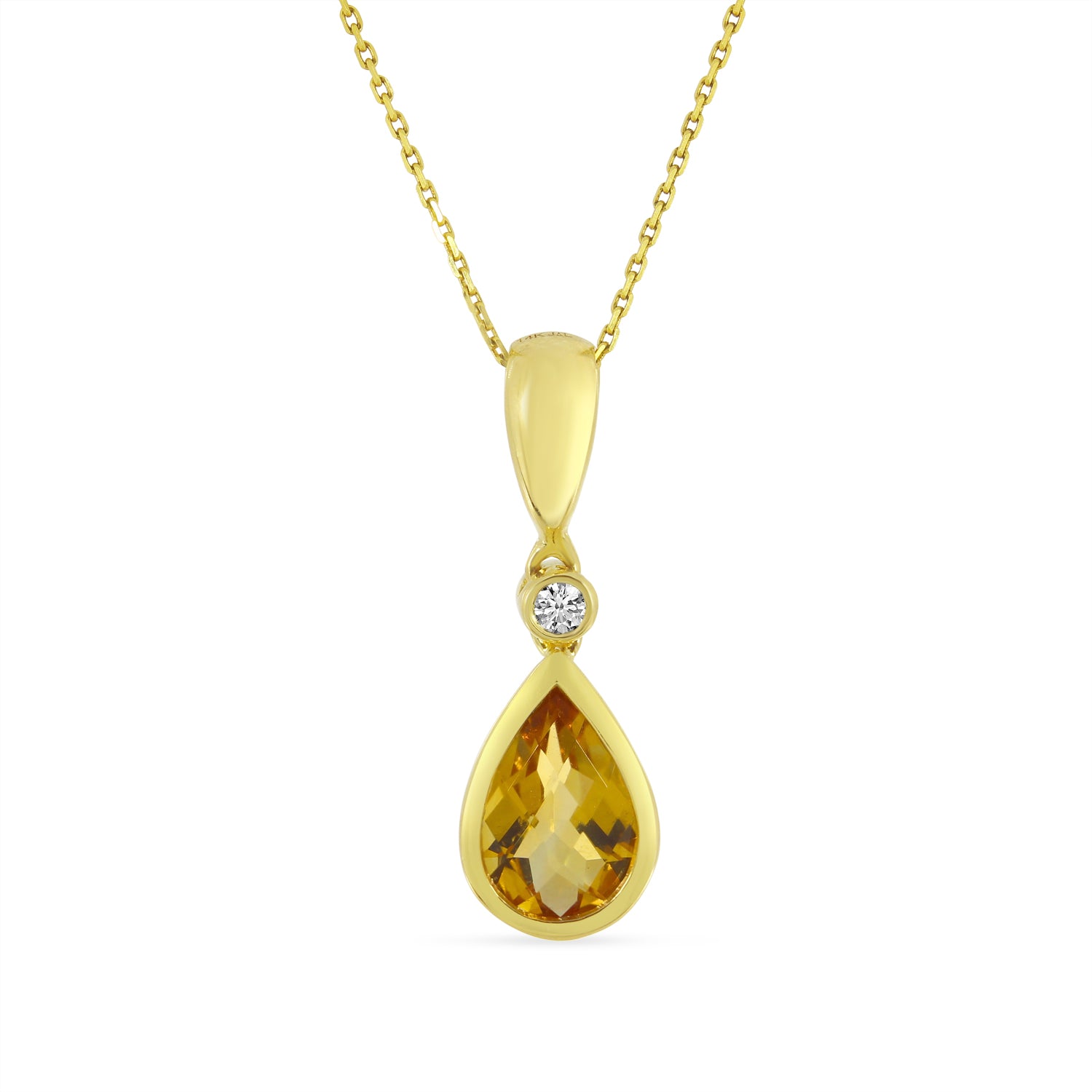 Golden Citrine Teardrop Pendant