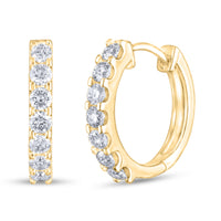 Golden IceTrack Diamond Huggies