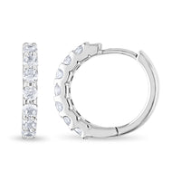 Diamond Kissed Huggie Hoops