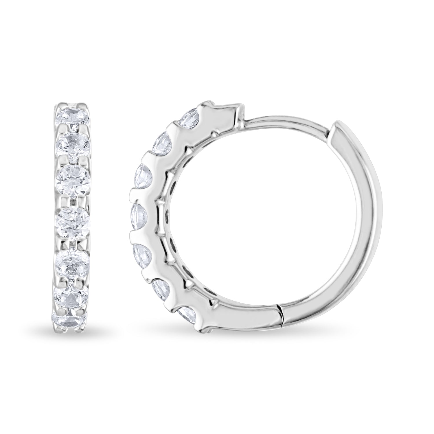 Diamond Kissed Huggie Hoops