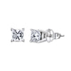 10K Princess Cut "Fine" Diamond Stud Earrings
