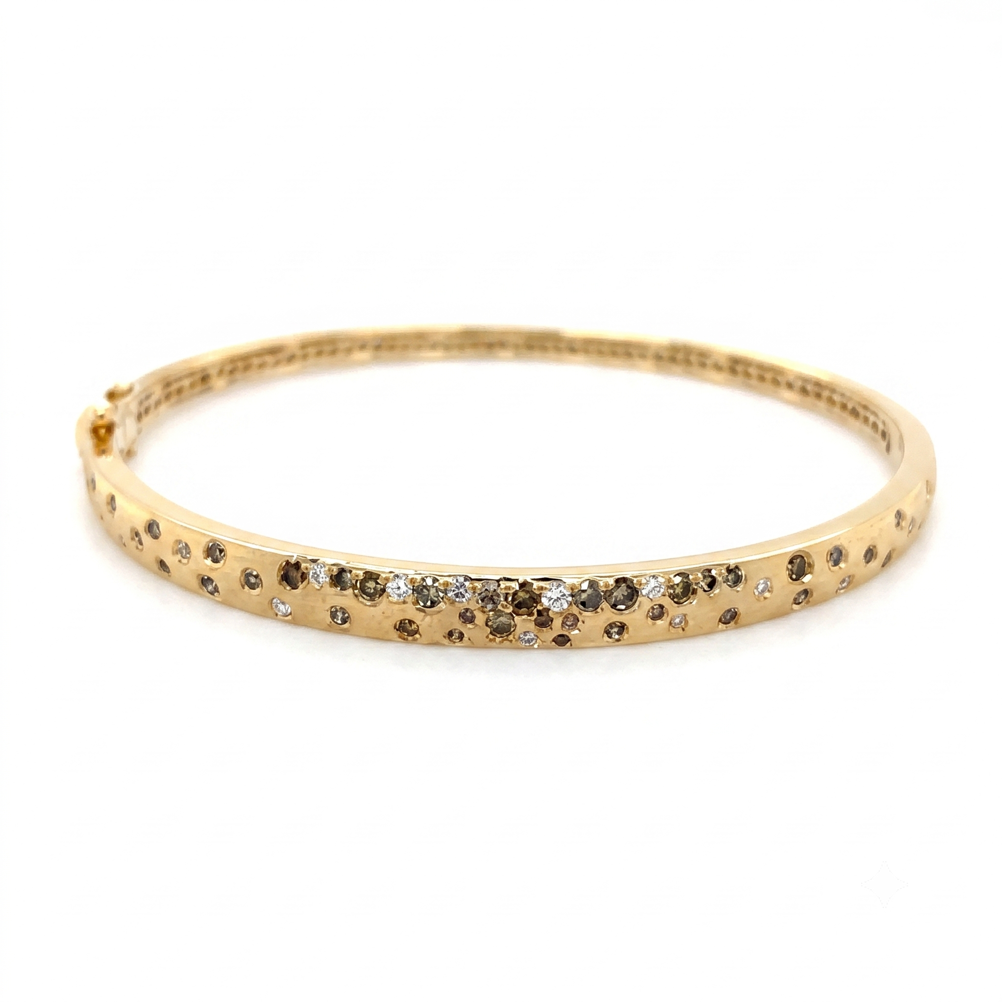 Moonshadow Diamond Bangle Bracelet