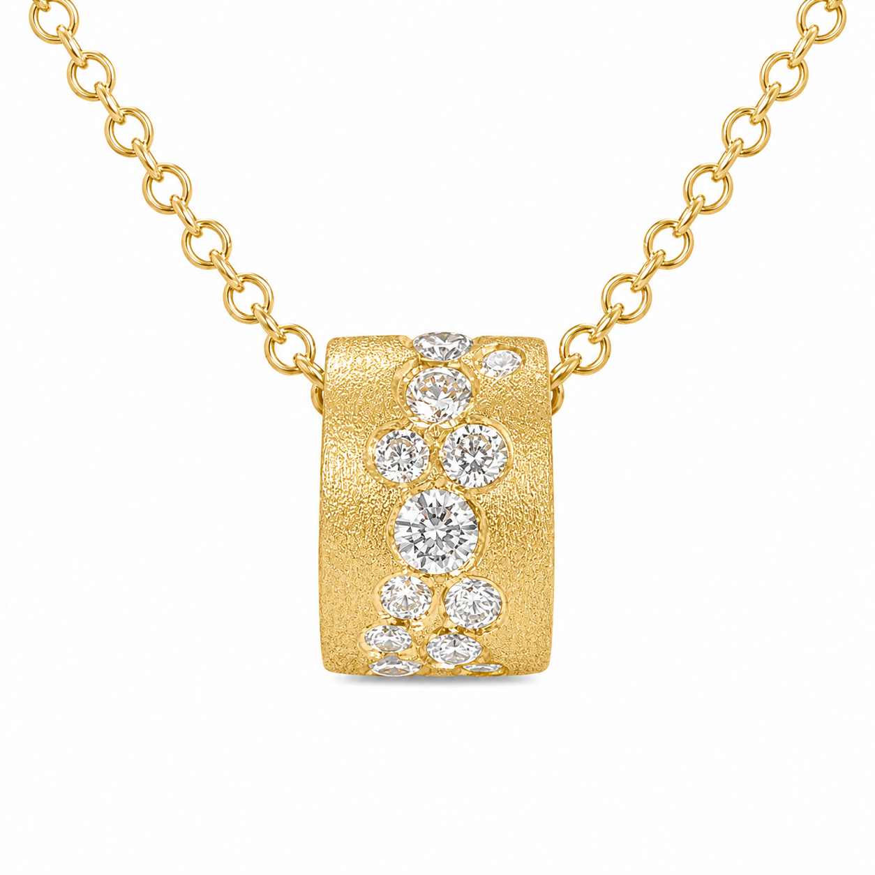 Satin Spark Diamond Bolo Pendant