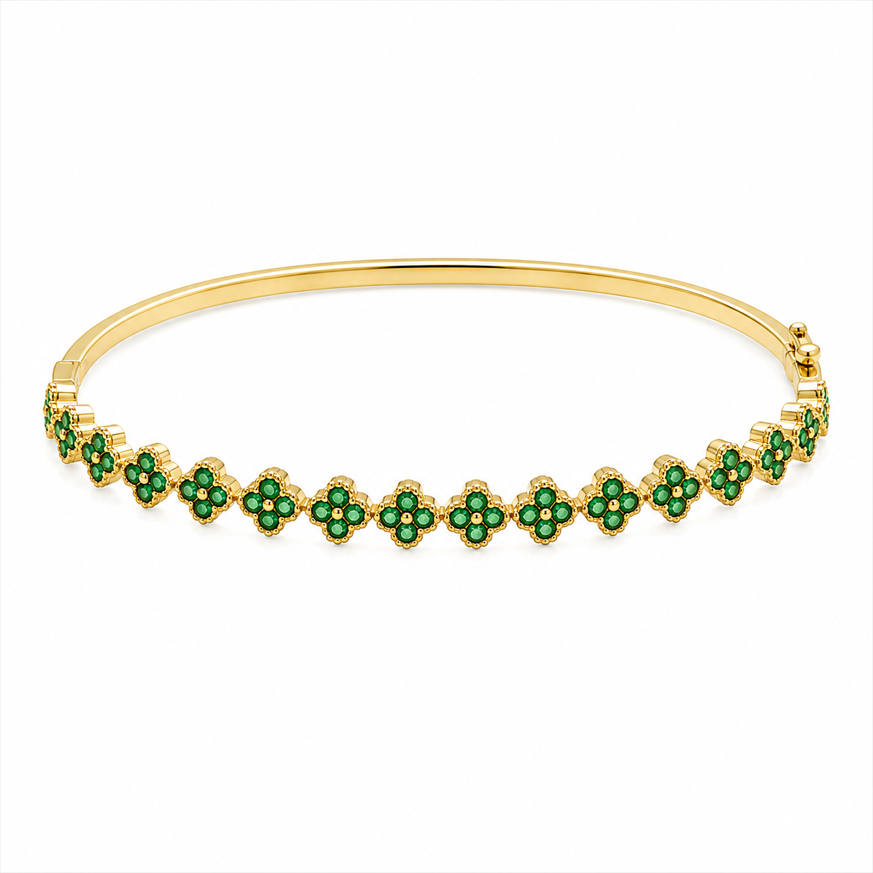 Emerald Floret Bangle