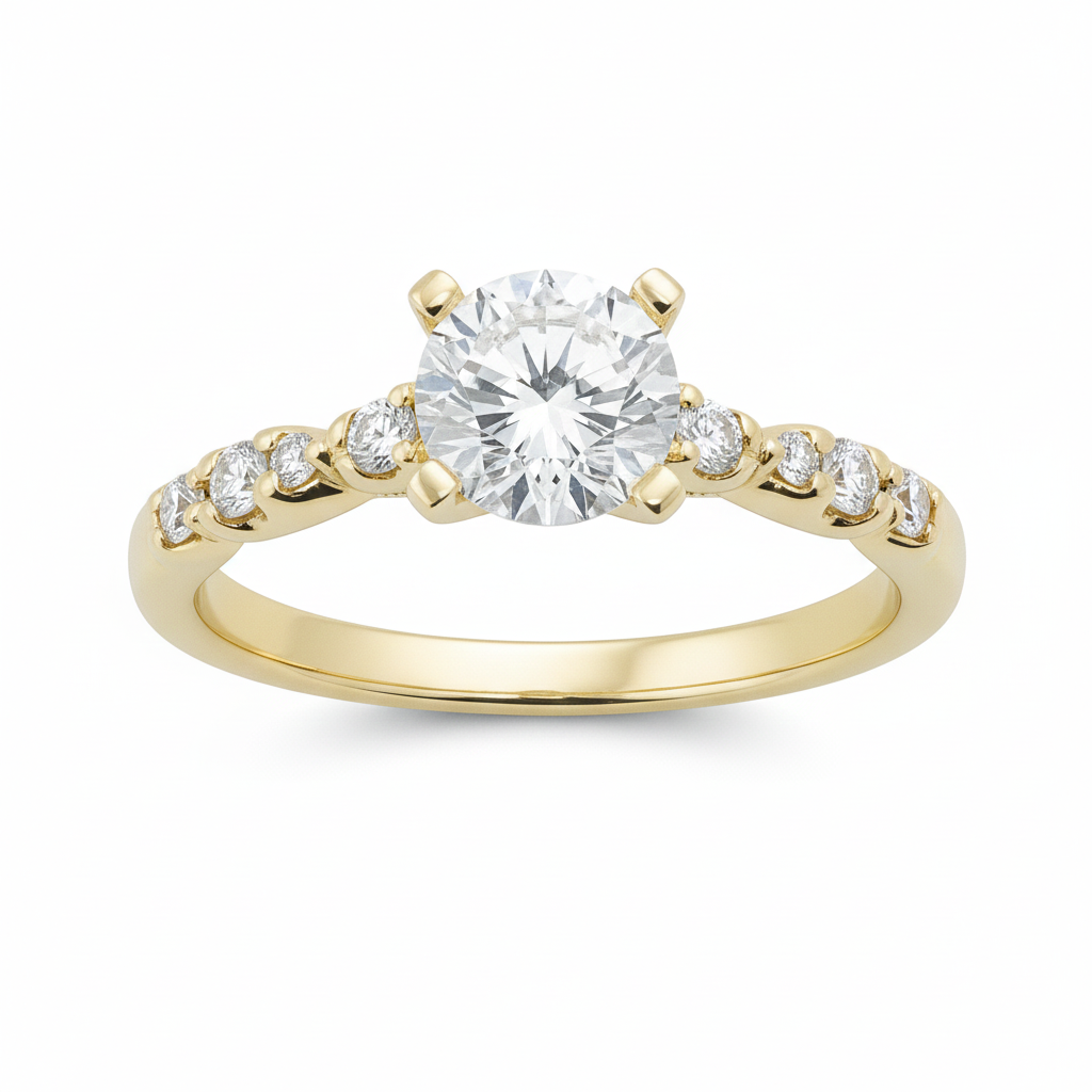 Love Story® Gilded Whisper Round Diamond Semi Mounting Engagement Ring