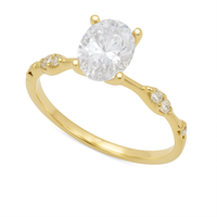 Love Story® Whispered Path Oval Diamond Semi Mounting Engagement Ring