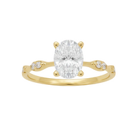 Love Story® Whispered Path Oval Diamond Semi Mounting Engagement Ring