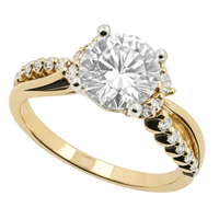 Love Story® Twisted Promise Round Diamond Engagement Ring Mounting