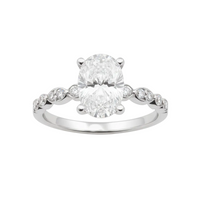 Love Story® Oval Whisper Diamond Semi Mounting Engagement Ring