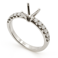 Love Story® Whispered Vine Oval Diamond Semi Mounting Engagement Ring