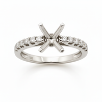 Love Story® Whispered Vine Oval Diamond Semi Mounting Engagement Ring