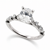 Love Story® Laurel Embrace Oval Diamond Semi Mounting Engagement Ring