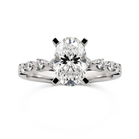 Love Story® Laurel Embrace Oval Diamond Semi Mounting Engagement Ring