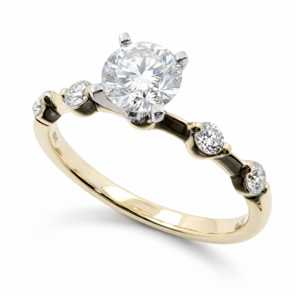 Love Story® Quiet Radiance Round Diamond Semi Mounting Engagement Ring