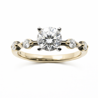 Love Story® Quiet Radiance Round Diamond Semi Mounting Engagement Ring