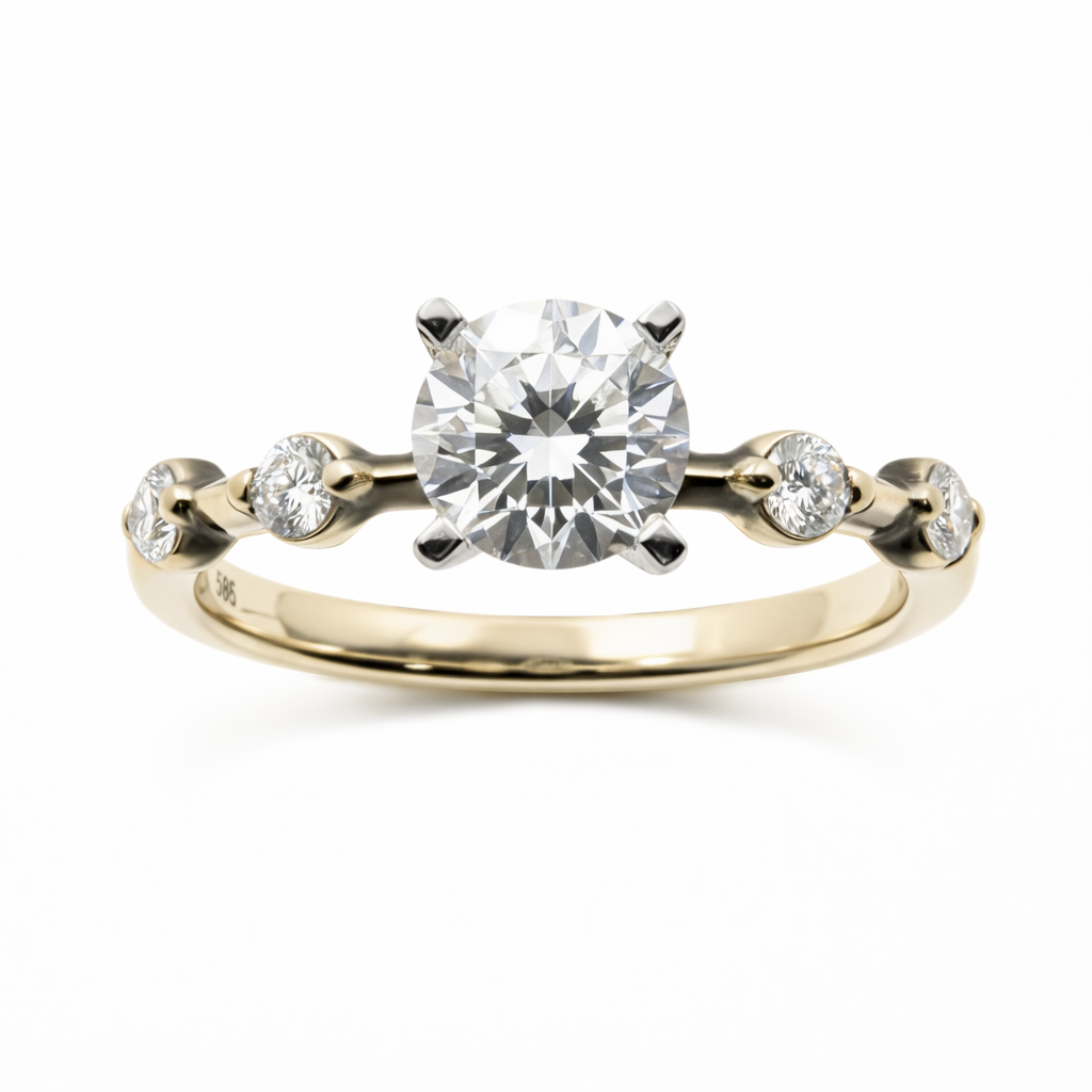 Love Story® Quiet Radiance Round Diamond Semi Mounting Engagement Ring