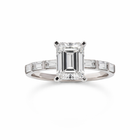 Love Story® Emerald Cut Diamond Semi Mounting Engagement Ring
