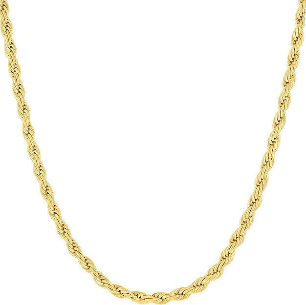 18" Diamond Cut Rope Chain