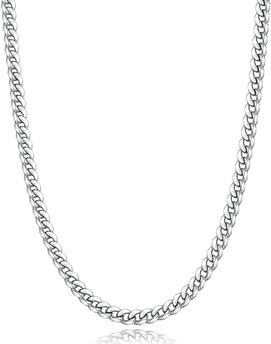 24″ Silver Miami Cuban Chain