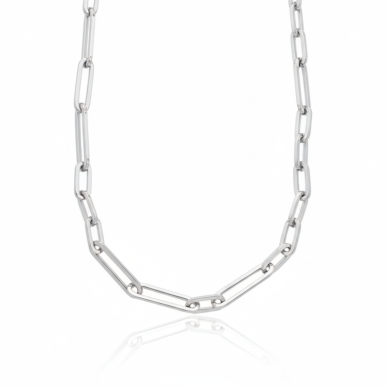 Silver Multi-Link Paperclip Chain Necklace – Harry Ritchies Silver Multi-Link Paperclip Chain Necklace – Harry Ritchies