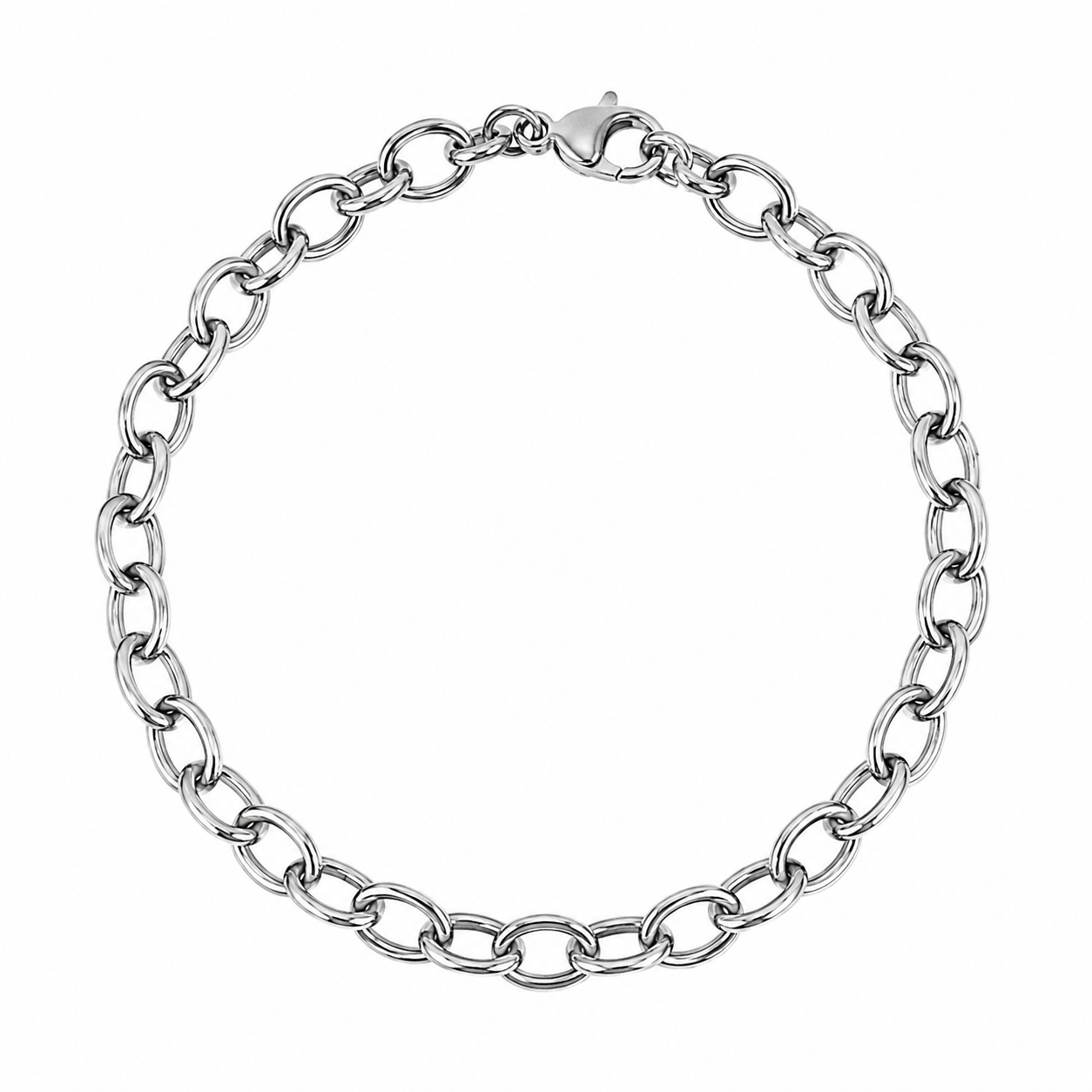 Sterling Pulse Rolo Chain Bracelet