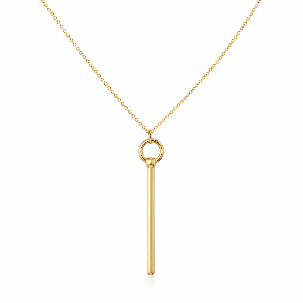 Golden Line Drop Necklace