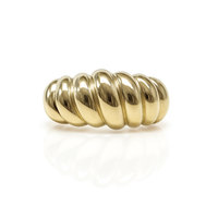 Golden Twist Dome Ring