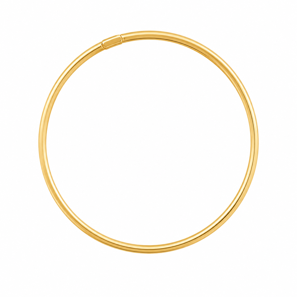 Modern Gold Tube Bangle