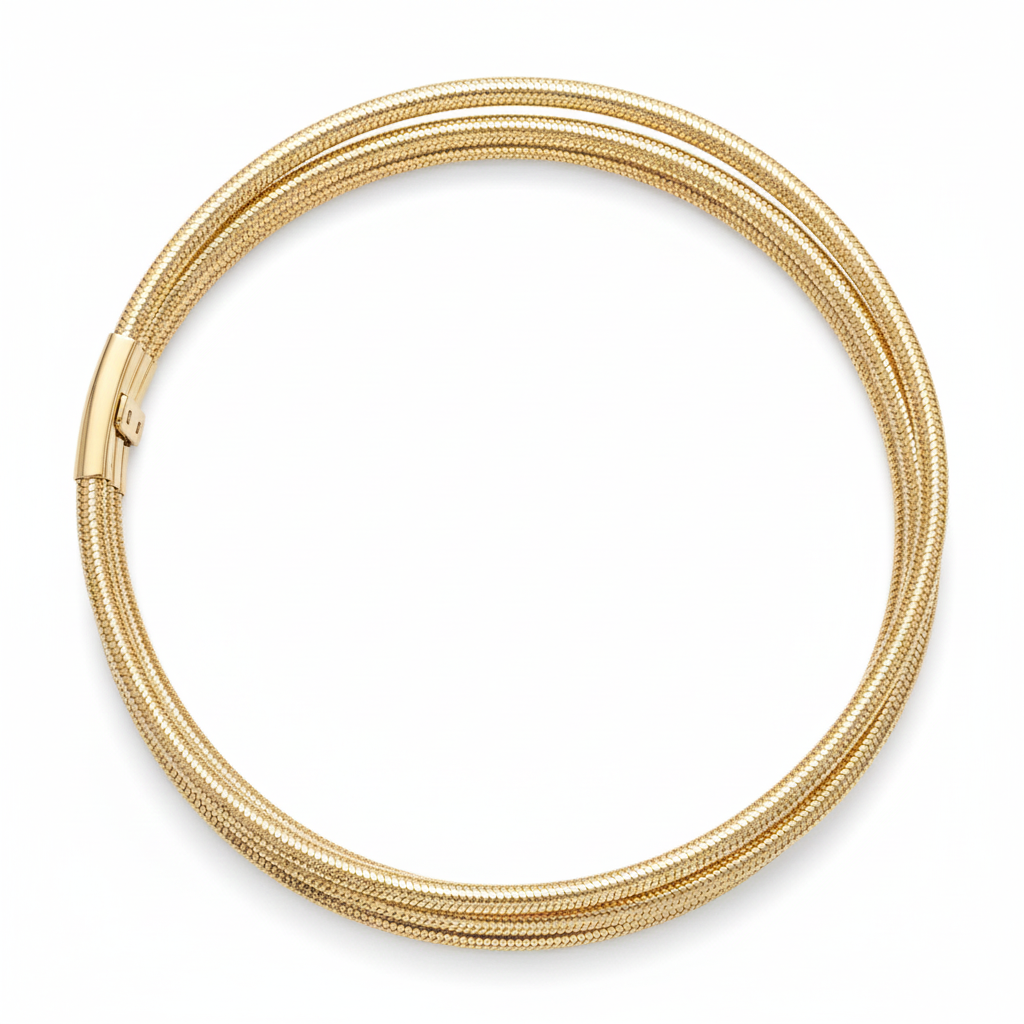Golden Mesh Trio Bangle