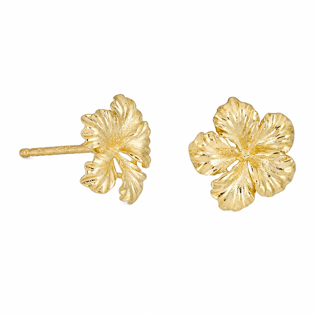 Golden Blossom Stud Earrings