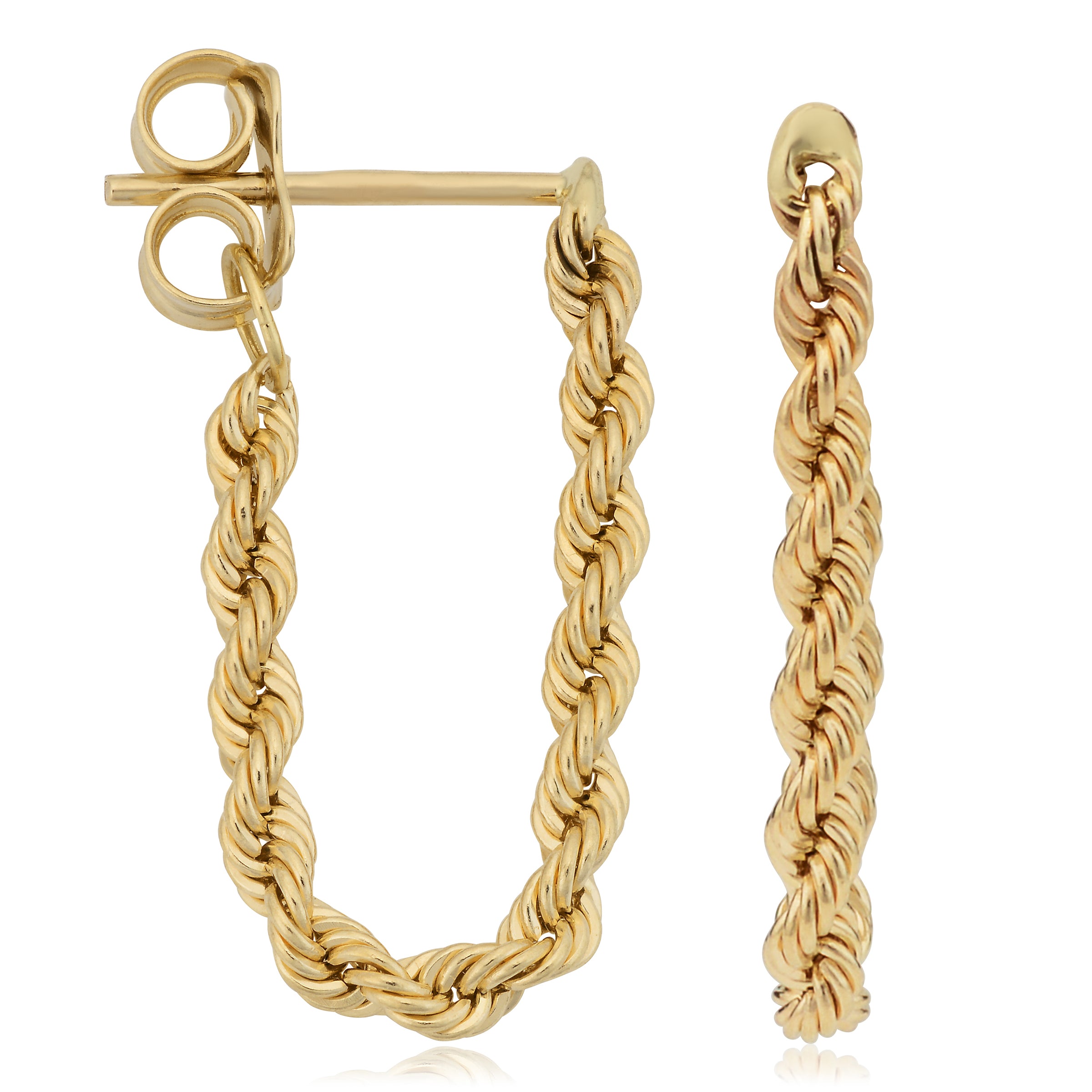 GoldenTide Rope Drop Hoops