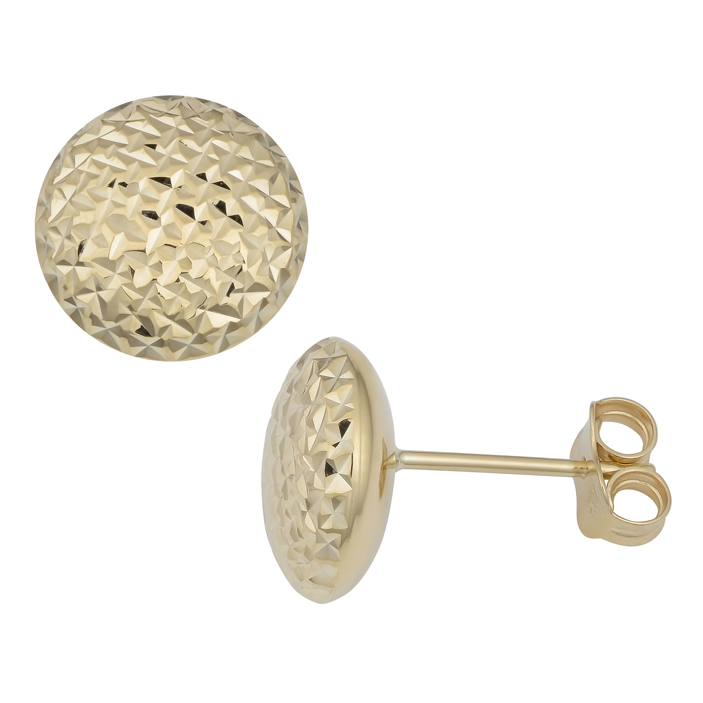 SolarPulse Diamond-Cut Button Studs