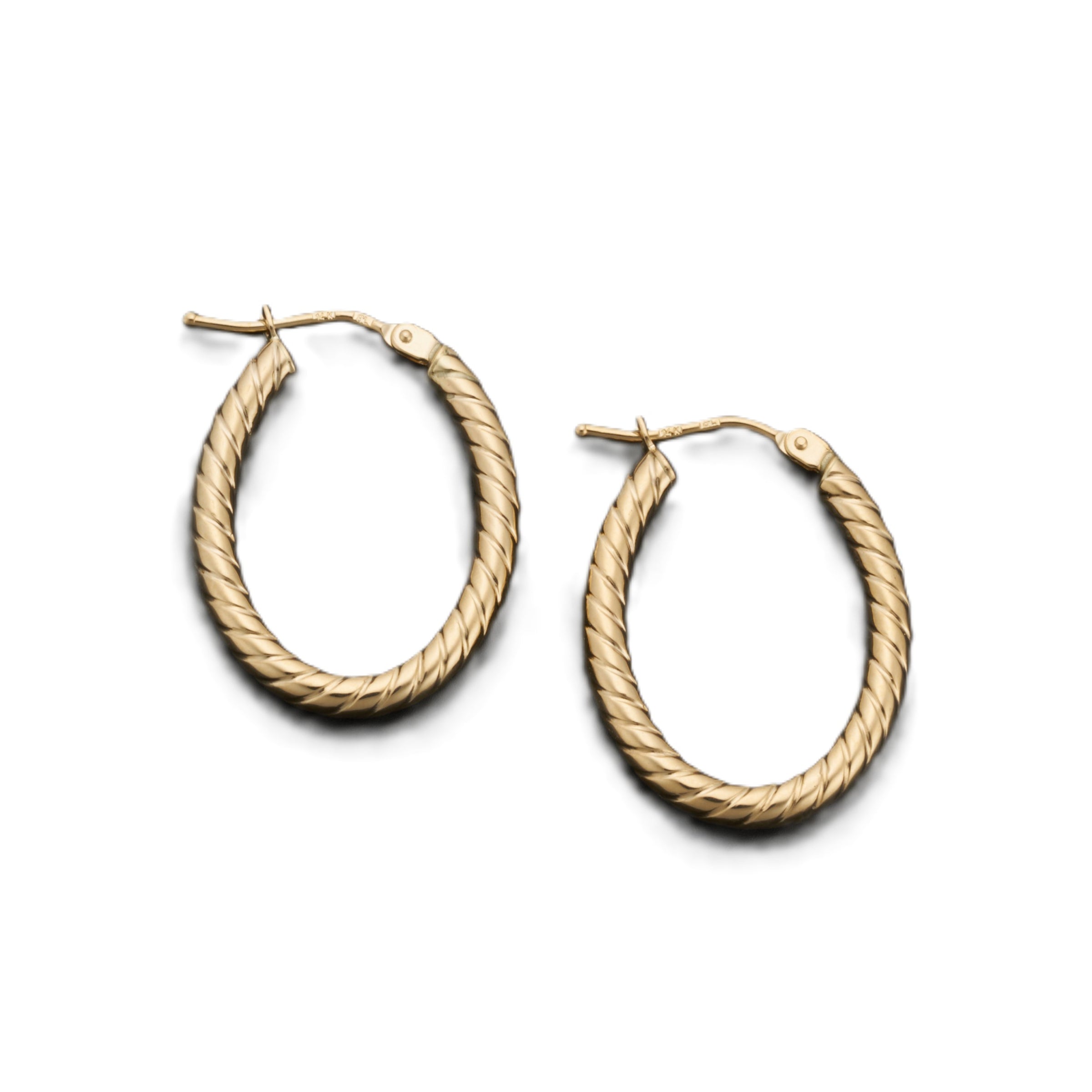 Golden Twist Hoops
